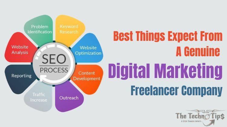 in this image show some SEO process-Best Things Expect From A Genuine  Digital Marketing Freelancer Company-thetechnotips