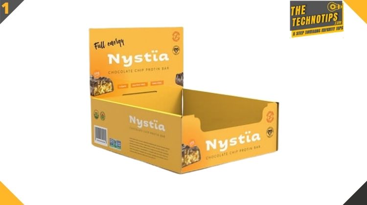 in this image there is yellow display packaging boxes and thetechnotips logo