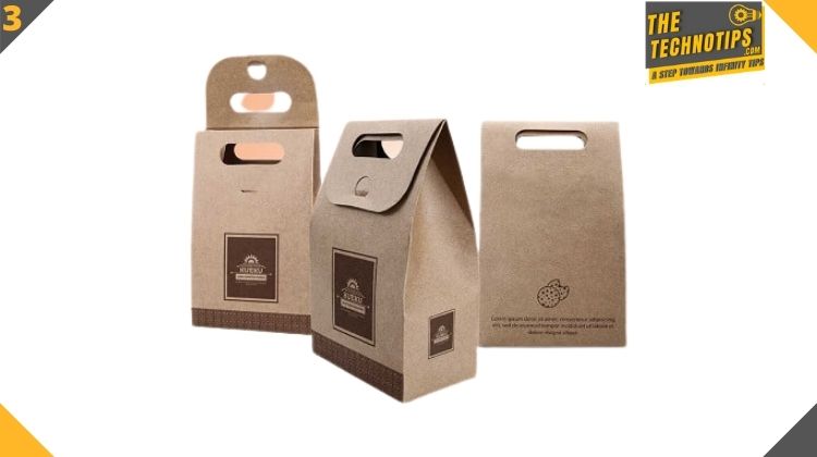 in this image there is brown display packaging boxes and thetechnotips logo